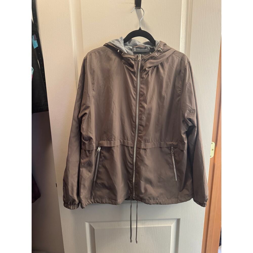 Free Country Windbreaker Athletic Jacket Brown Size XL